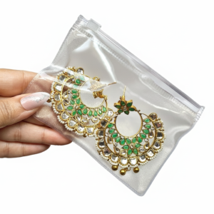 Transparent back gold Pouch